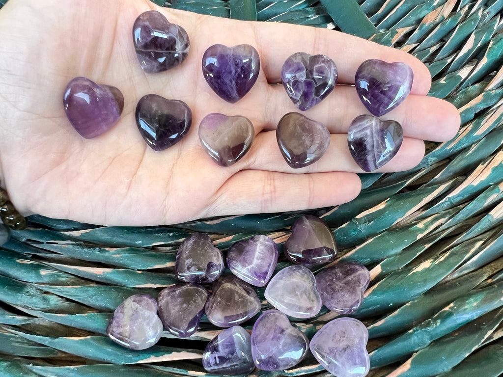 Natural Amethyst Mini Crystal Heart