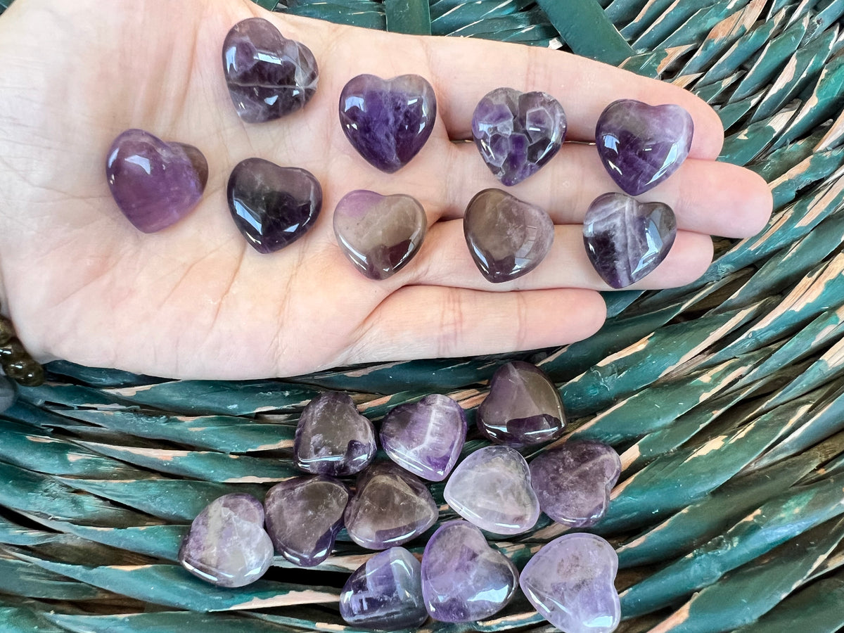 Natural Amethyst Mini Crystal Heart