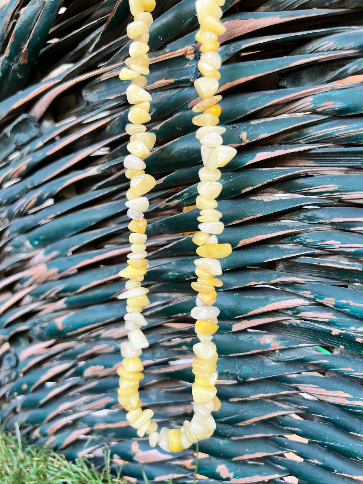 Natural Yellow Aventurine Chip Necklace | Genuine Irregular Gemstone Chips | Confidence, Joy & Prosperity