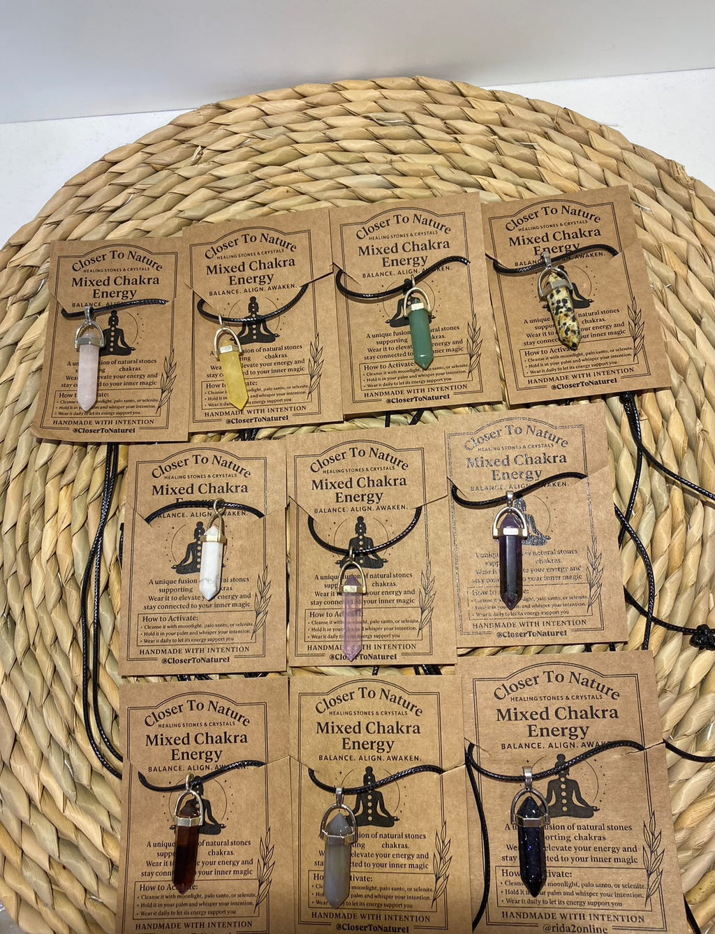 Natural Crystal Bullet Point Necklace