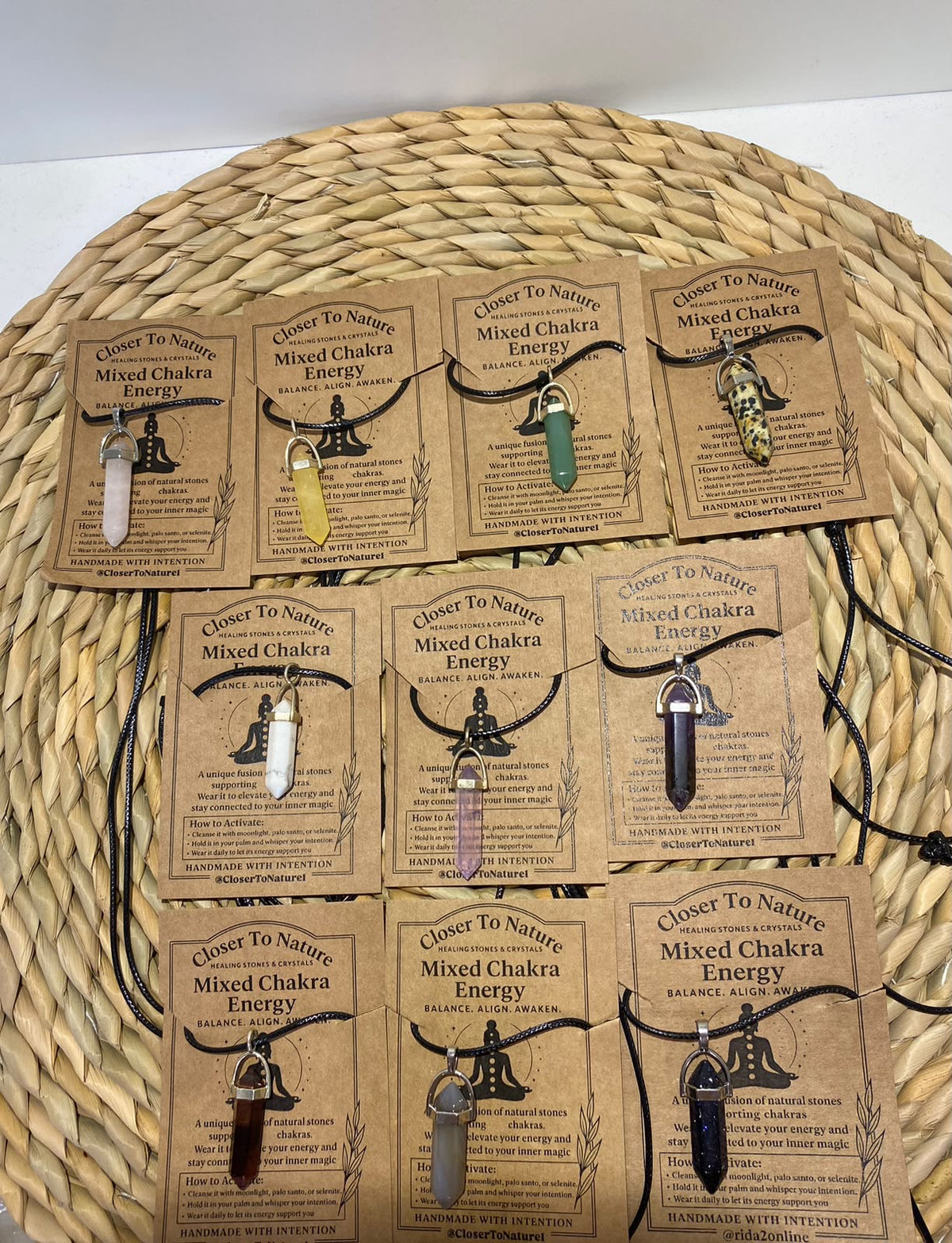 Natural Crystal Bullet Point Necklace