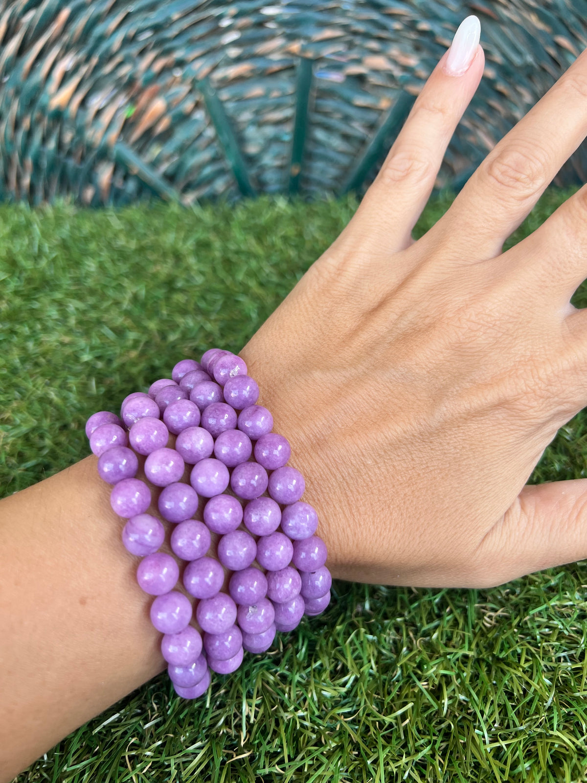 Natural Lepidolite Bracelet – Calm, Emotional Balance & Peace | 8mm