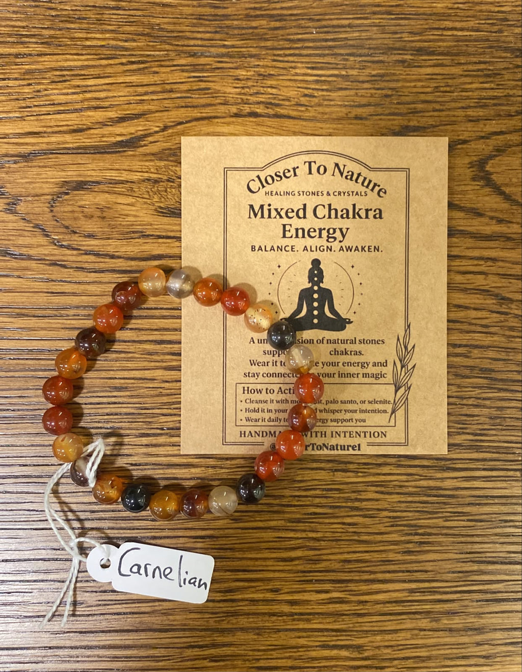 Natural Carnelian Bracelet – Confidence, passion, Motivation & Creativity | 8 mm Beads