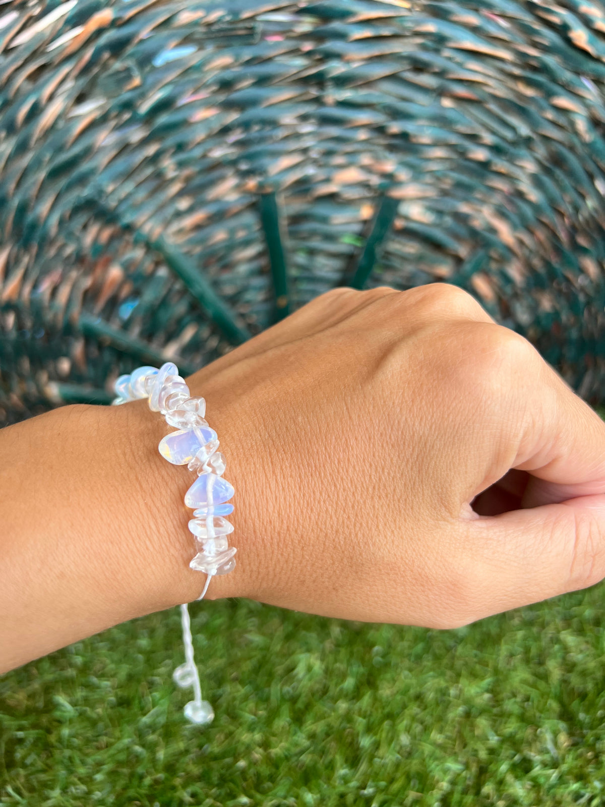 Opalite & Clear Quartz Zodiac Bracelet – Calm, Clarity & Energy | Libra, Sagittarius & Pisces