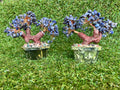 Natural Sodalite Bonsai Tree | Genuine Gemstone Tree in a Hand-Carved Natural Green Stone Pot | Wisdom & Communication