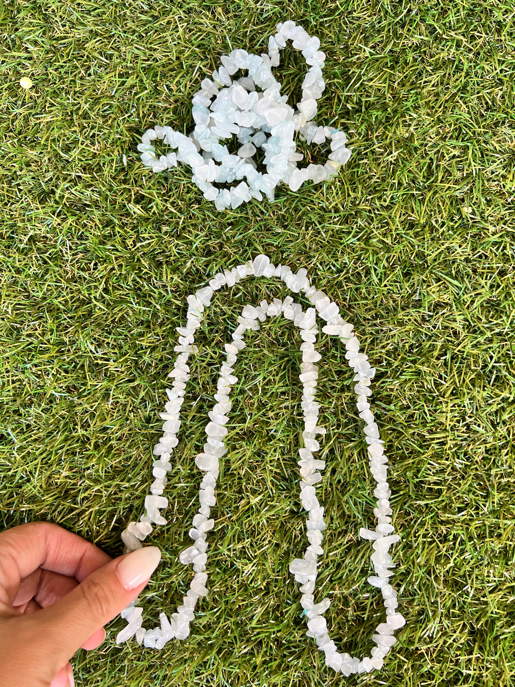 Natural Aquamarine Chip Necklace | Genuine Irregular Gemstone Chips | Calm, Courage & Clear Communication