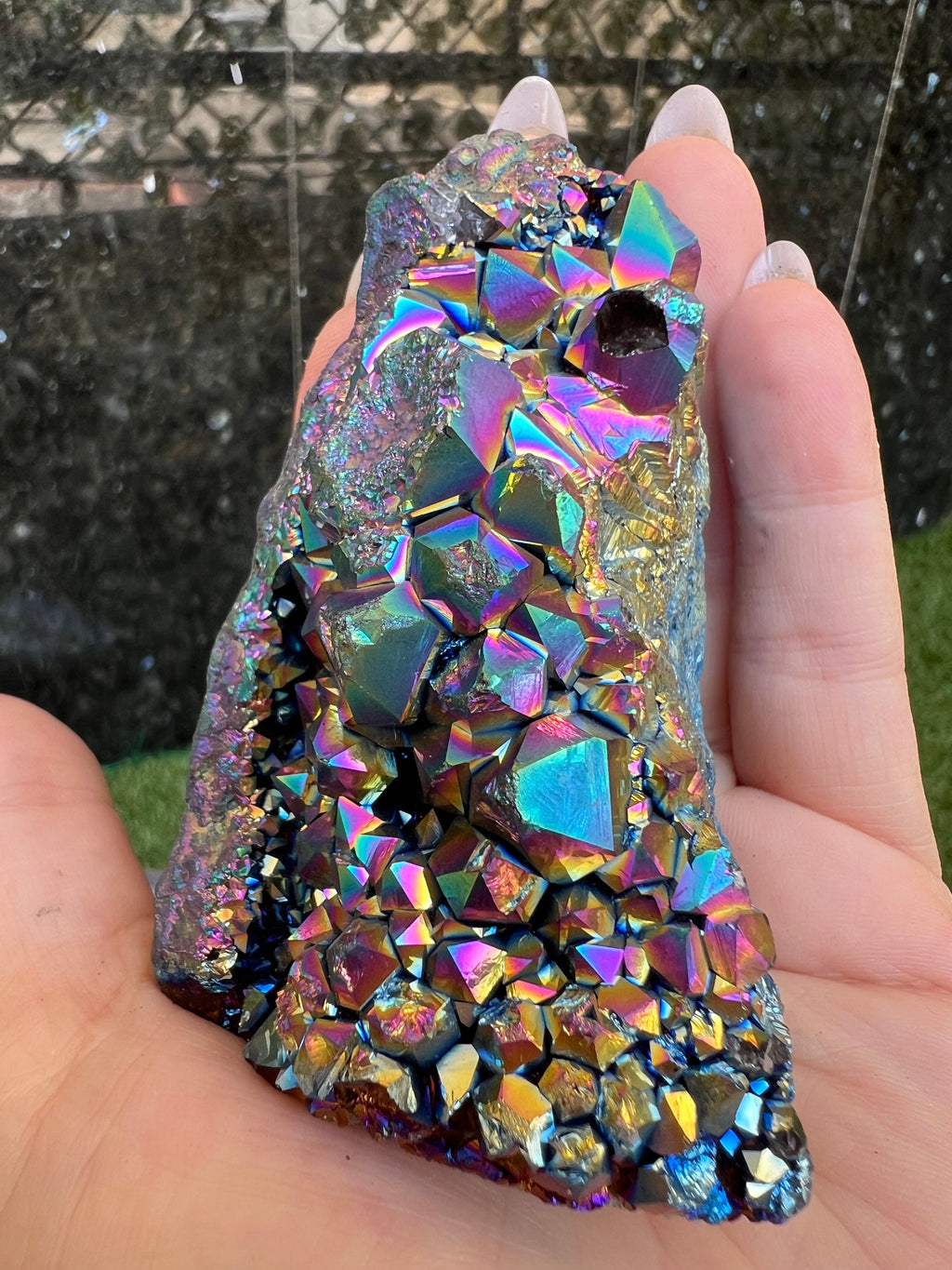 Natural Rainbow Aura Quartz Cluster – 271 g