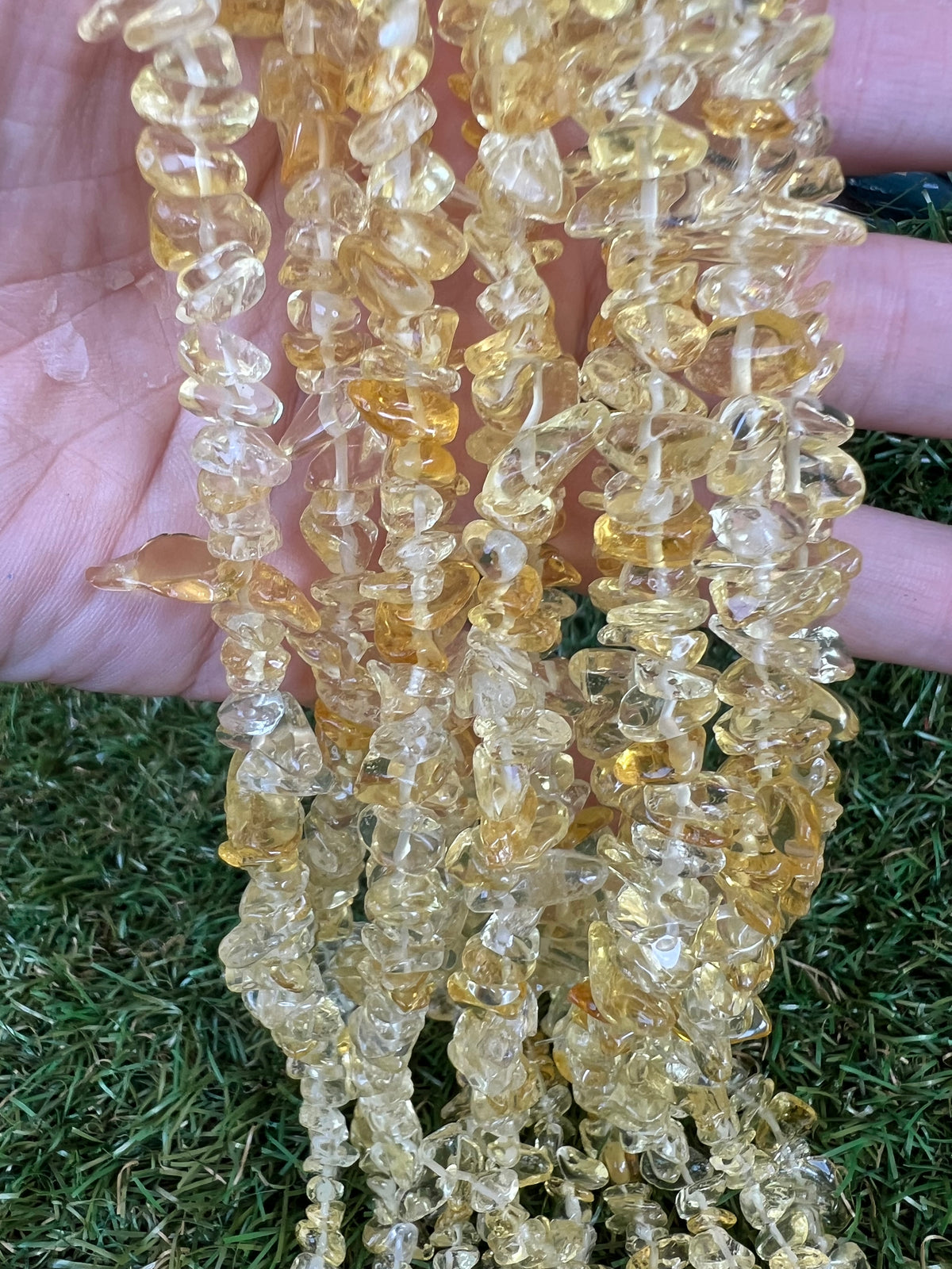 Natural Citrine Chip Necklace | Genuine Irregular Gemstone Chips | Abundance, Success & Positive Energy