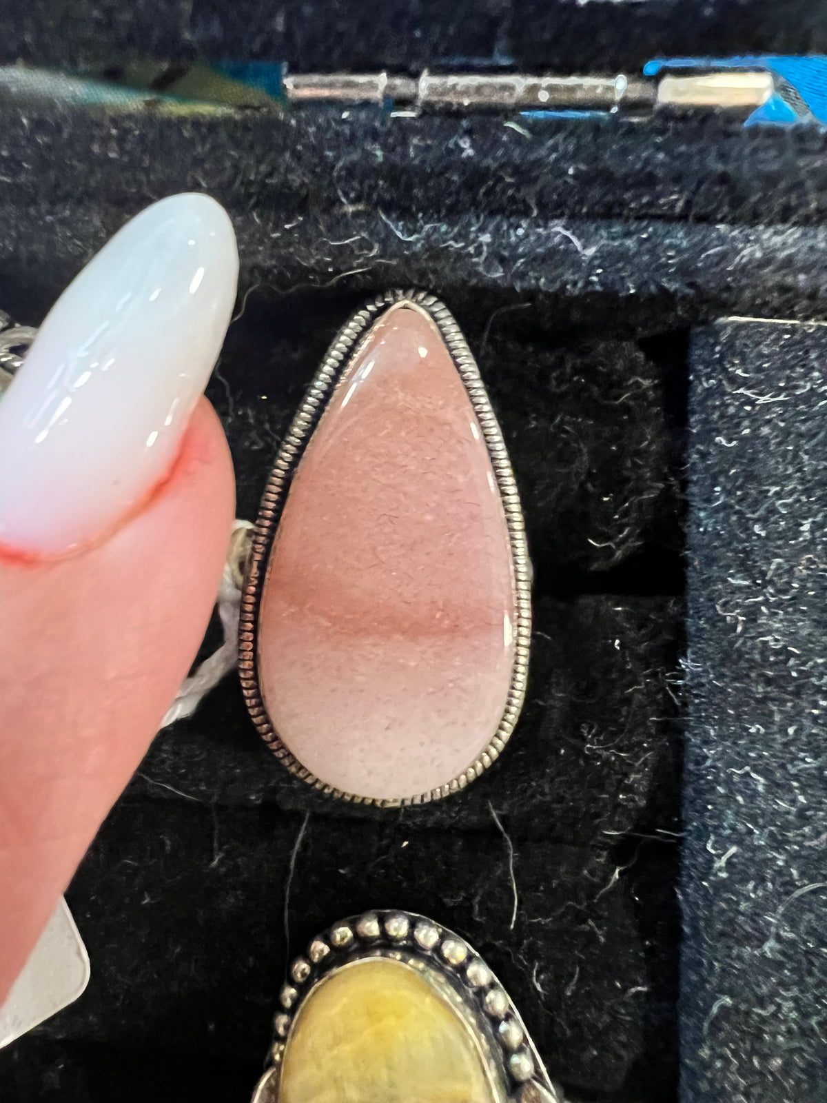 Natural Silver-Plated Statement Crystal Rings Collection “Chunky A”