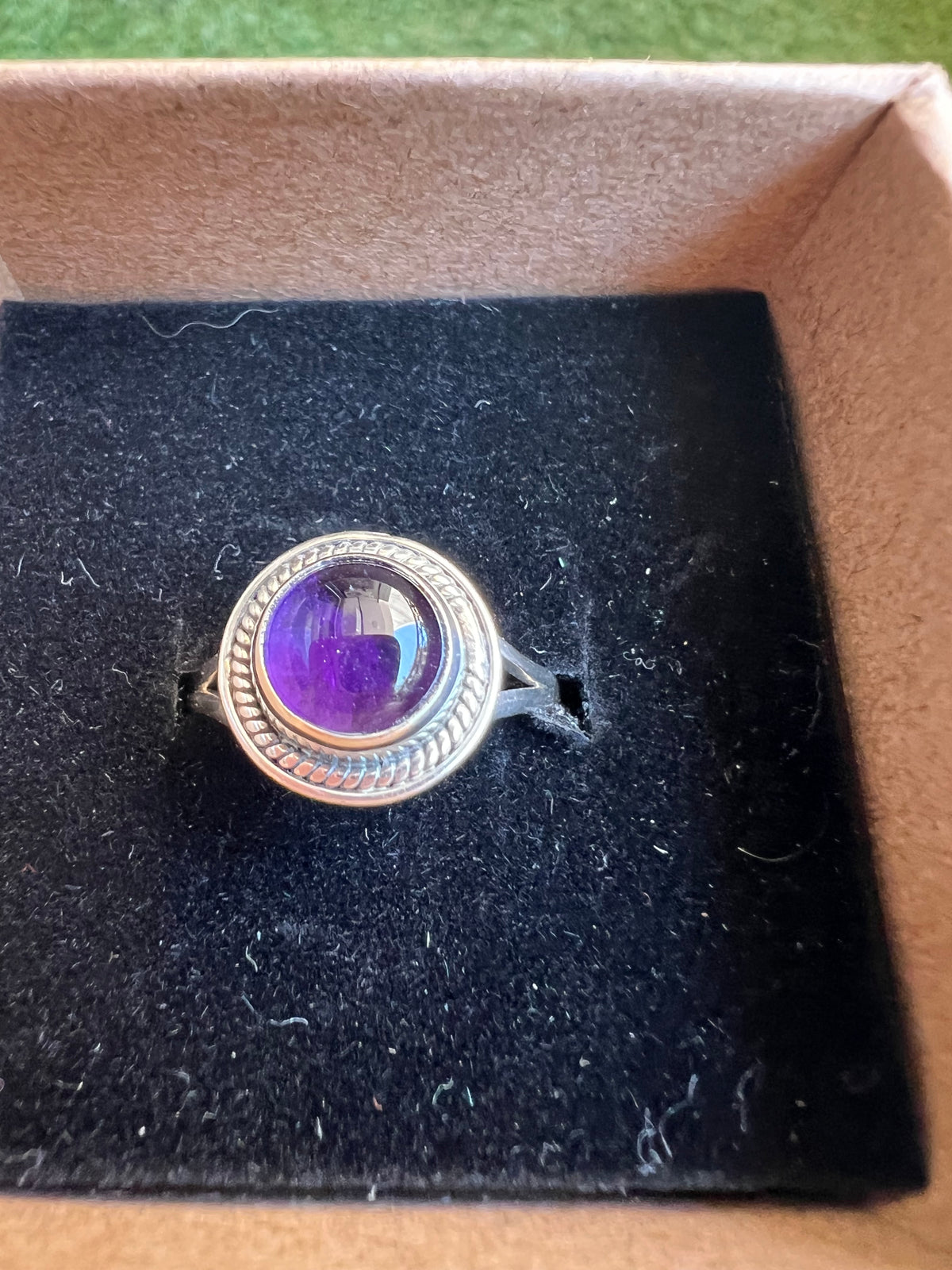 Genuine Natural Amethyst Ring in 925 Italian Sterling Silver