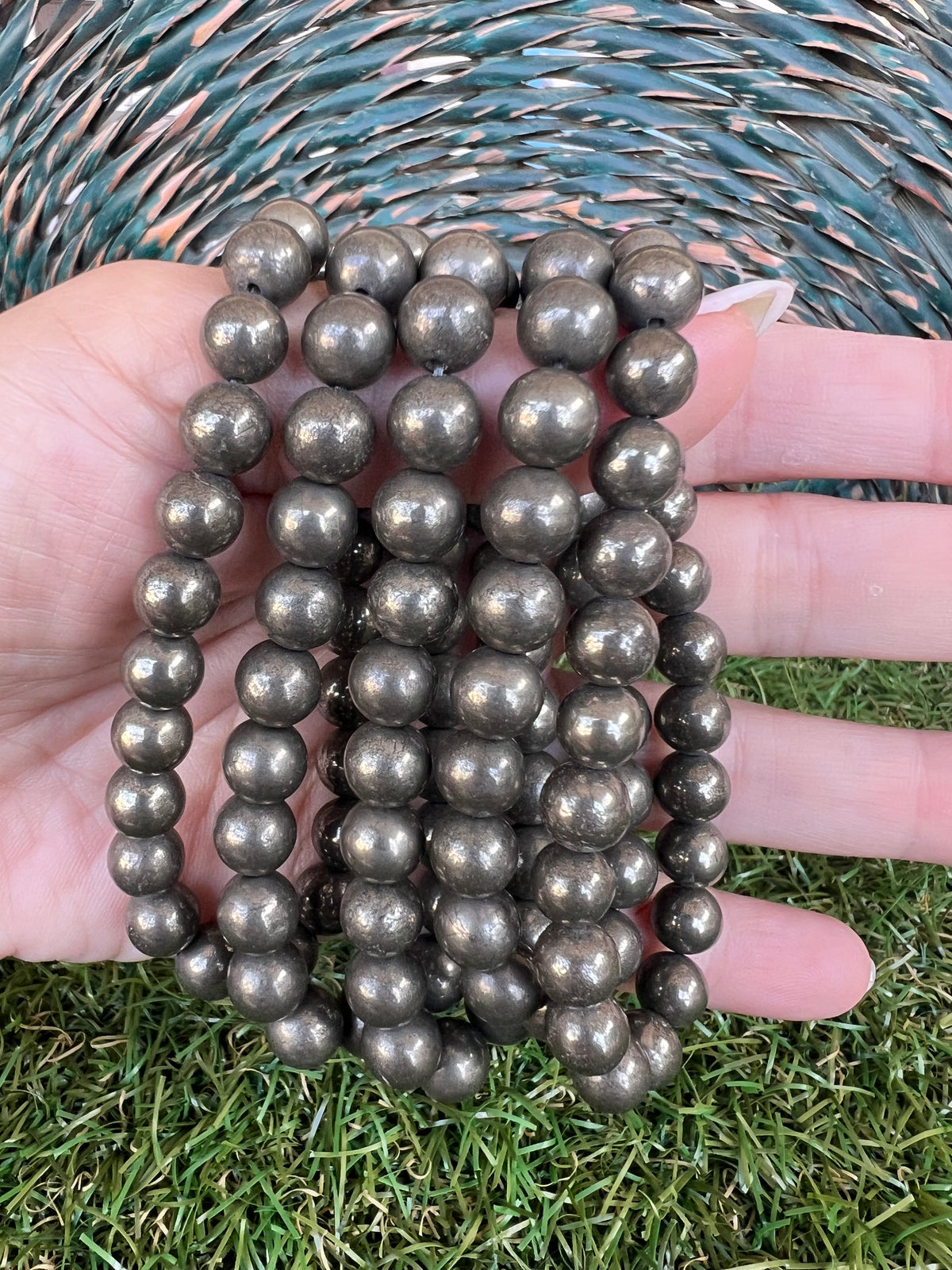 Natural Pyrite Bracelet – Wealth, Abundance & Success | 8 mm