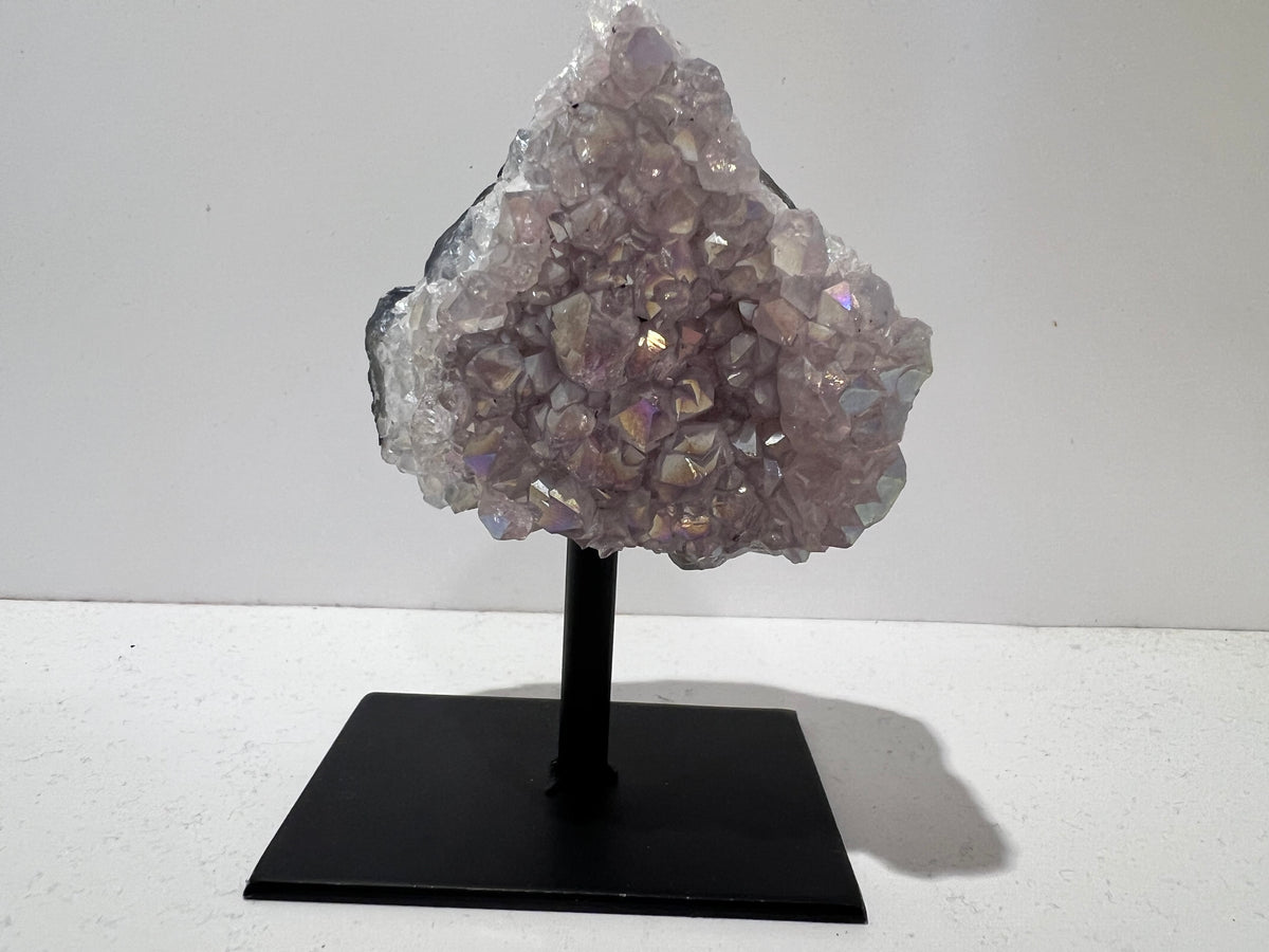 Natural Angel Aura Quartz on Metal Stand – 289 g