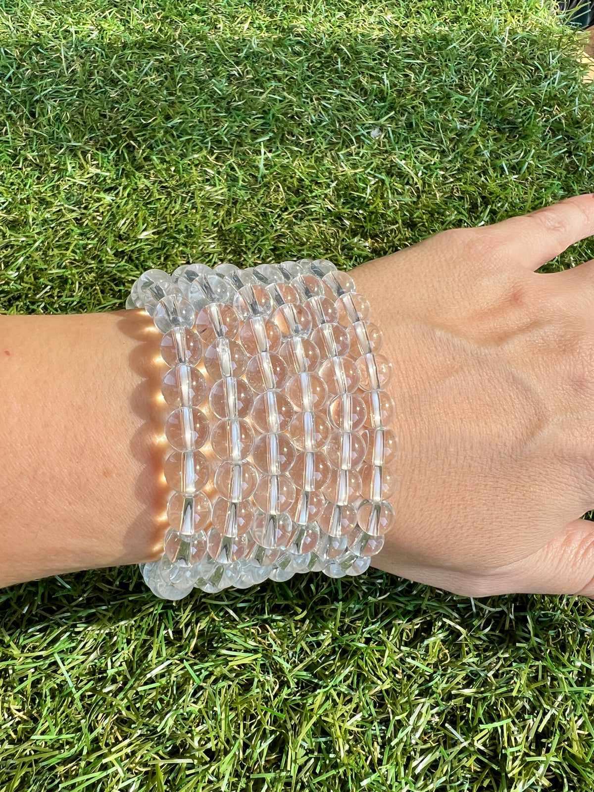 Natural Clear Quartz Bracelet | 8mm - High Clarity | Clarity, Energy Amplification & Harmony by Hu