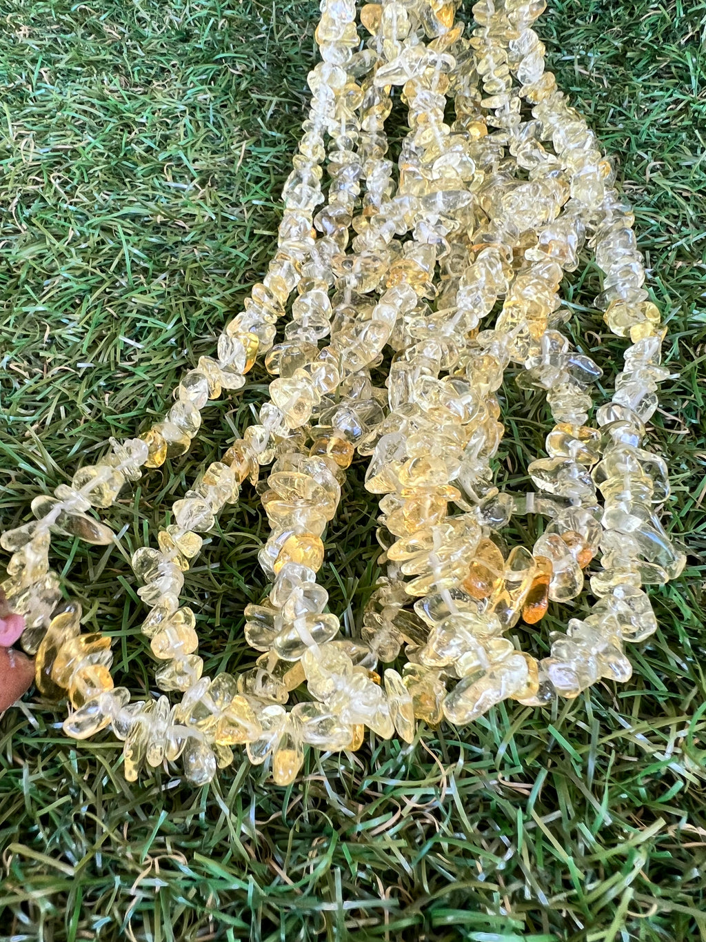 Natural Citrine Chip Necklace | Genuine Irregular Gemstone Chips | Abundance, Success & Positive Energy