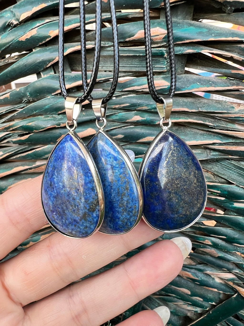 Lapis Lazuli Silver-Plated Teardrop Necklace – Truth, Wisdom & Communication