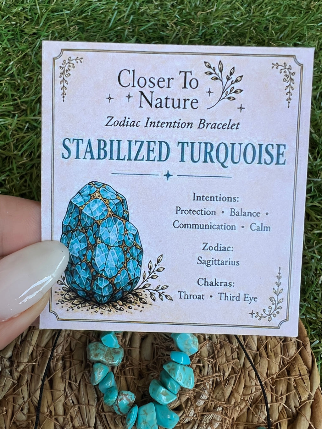 Stabilized Turquoise Zodiac Bracelet – Protection, Balance & Communication | Sagittarius, Pisces & Scorpio