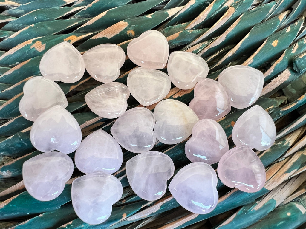 Natural Rose Quartz Mini Crystal Heart