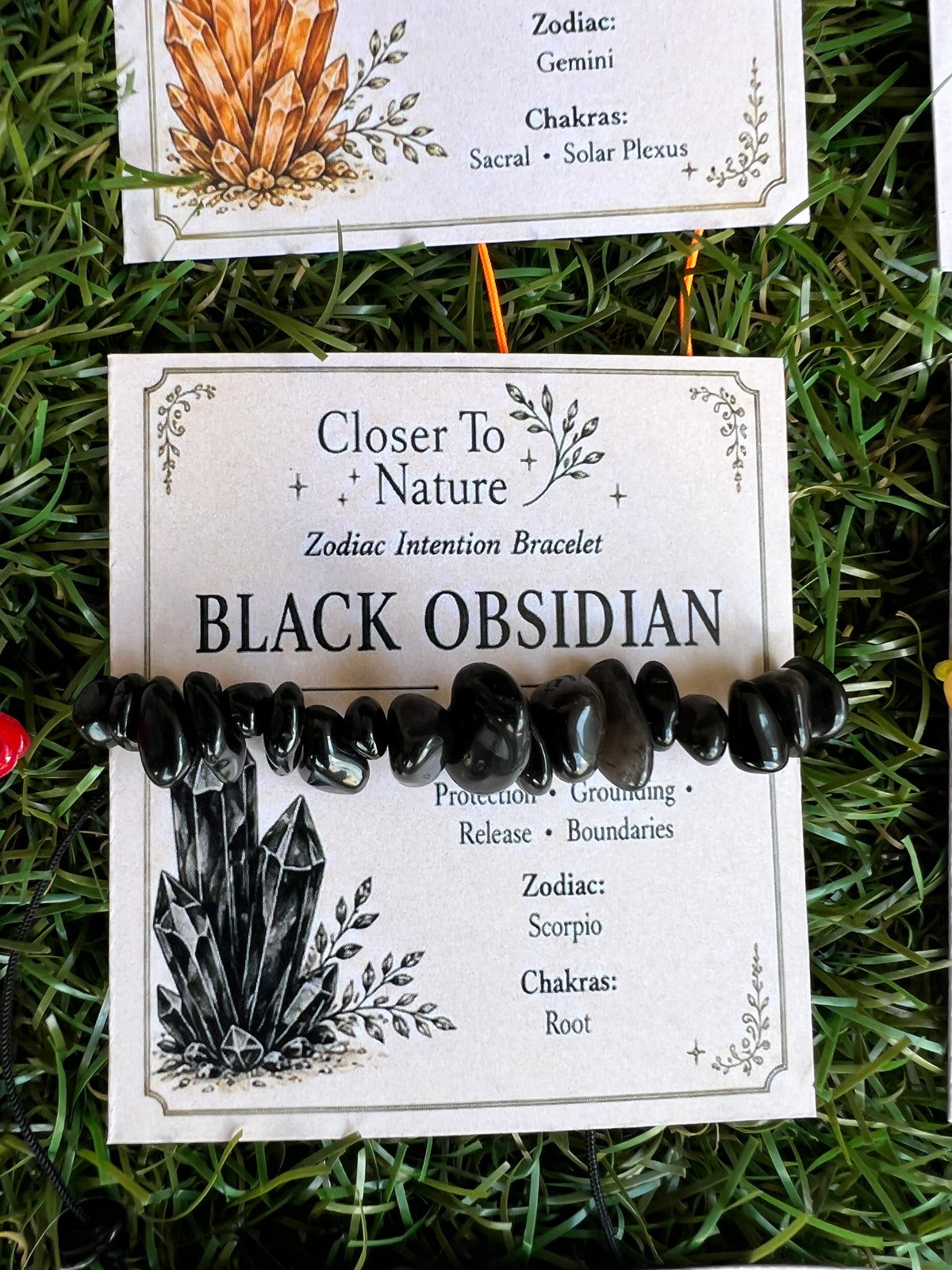 Natural Black Obsidian Zodiac Bracelet – Protection, Grounding & Boundaries | Scorpio, Sagittarius & Capricorn