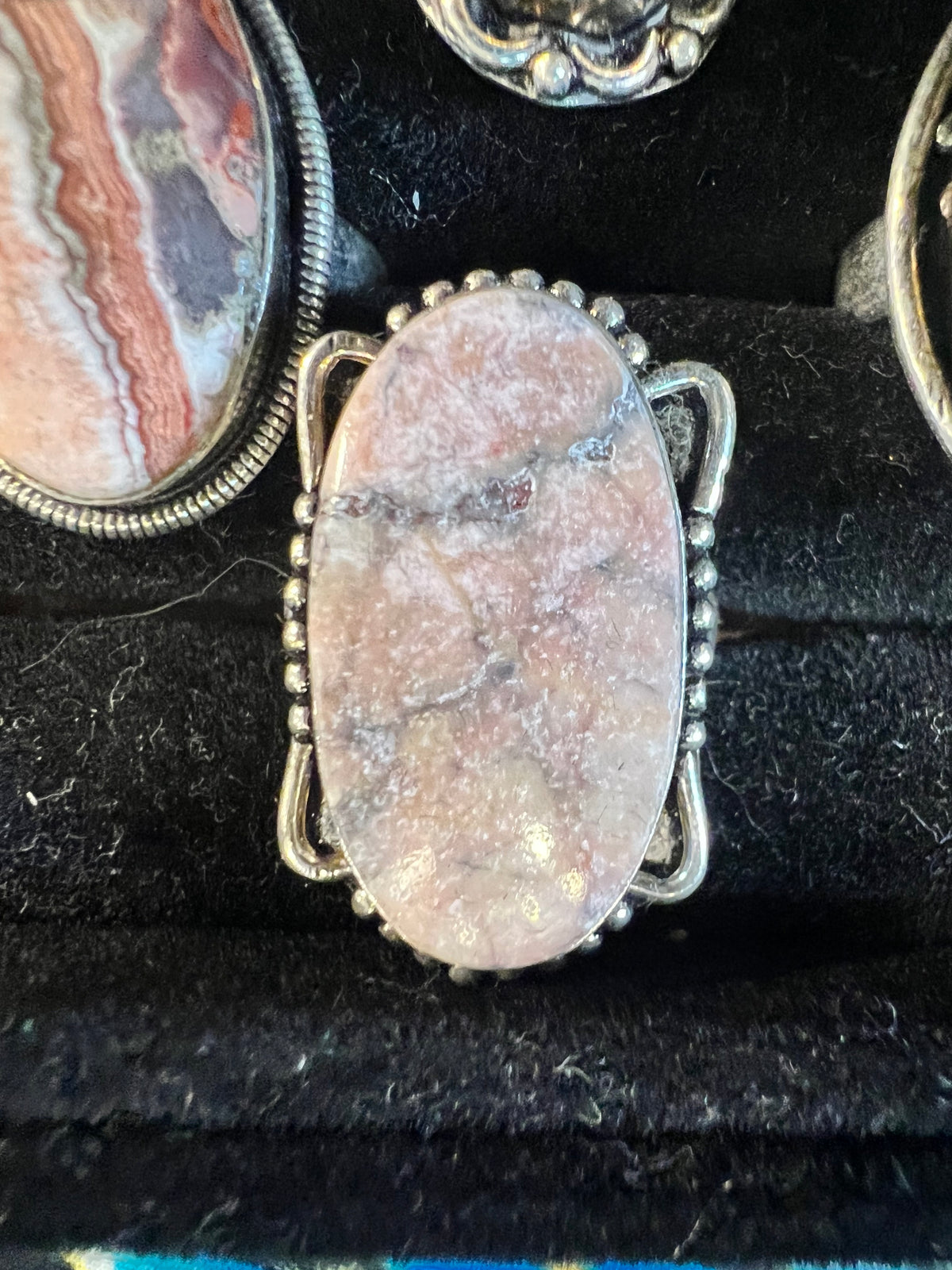 Natural Silver-Plated Statement Crystal Rings Collection “Chunky A”