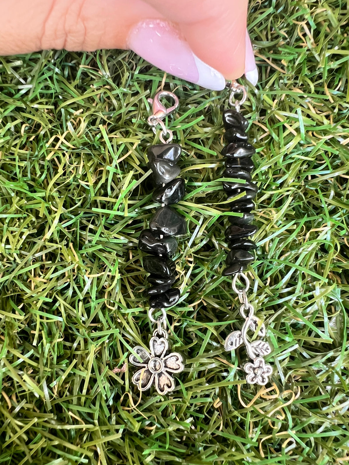 Natural Crystal Chip Phone Charm & Keychain – Genuine Gemstone Bag Charm
