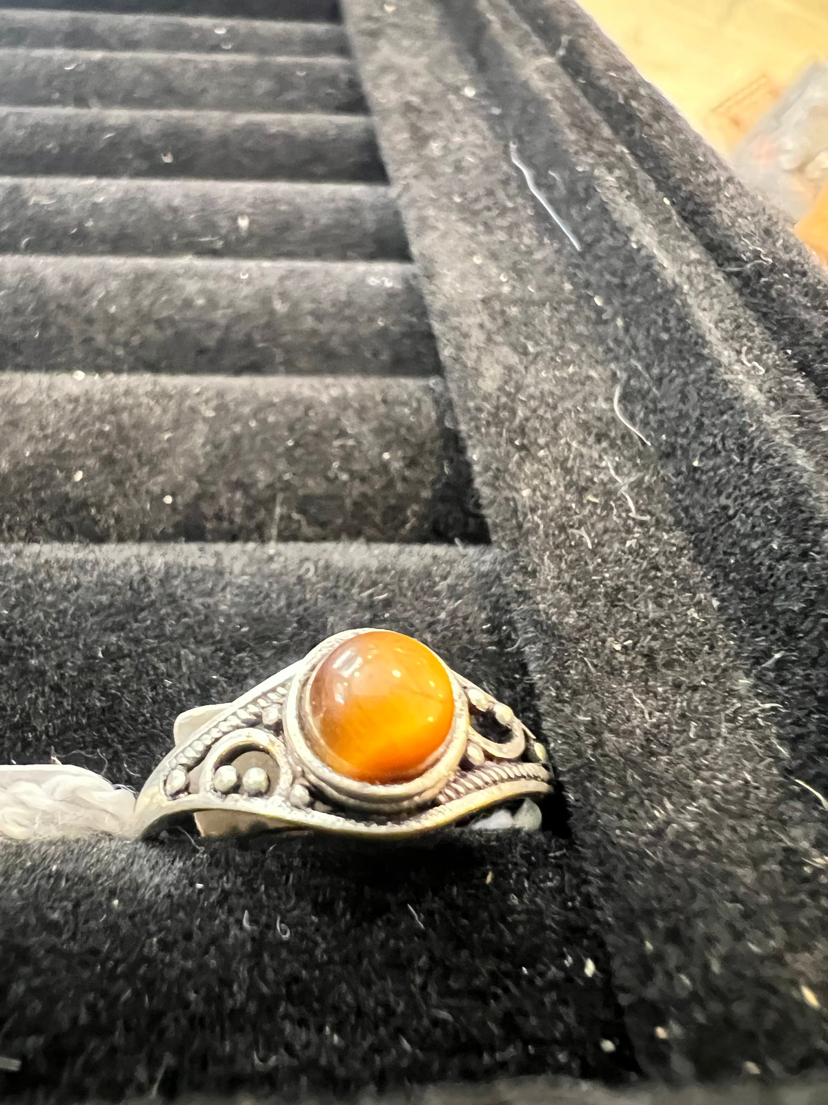 Natural Silver-Plated Crystal Rings Collection “Delicate A”
