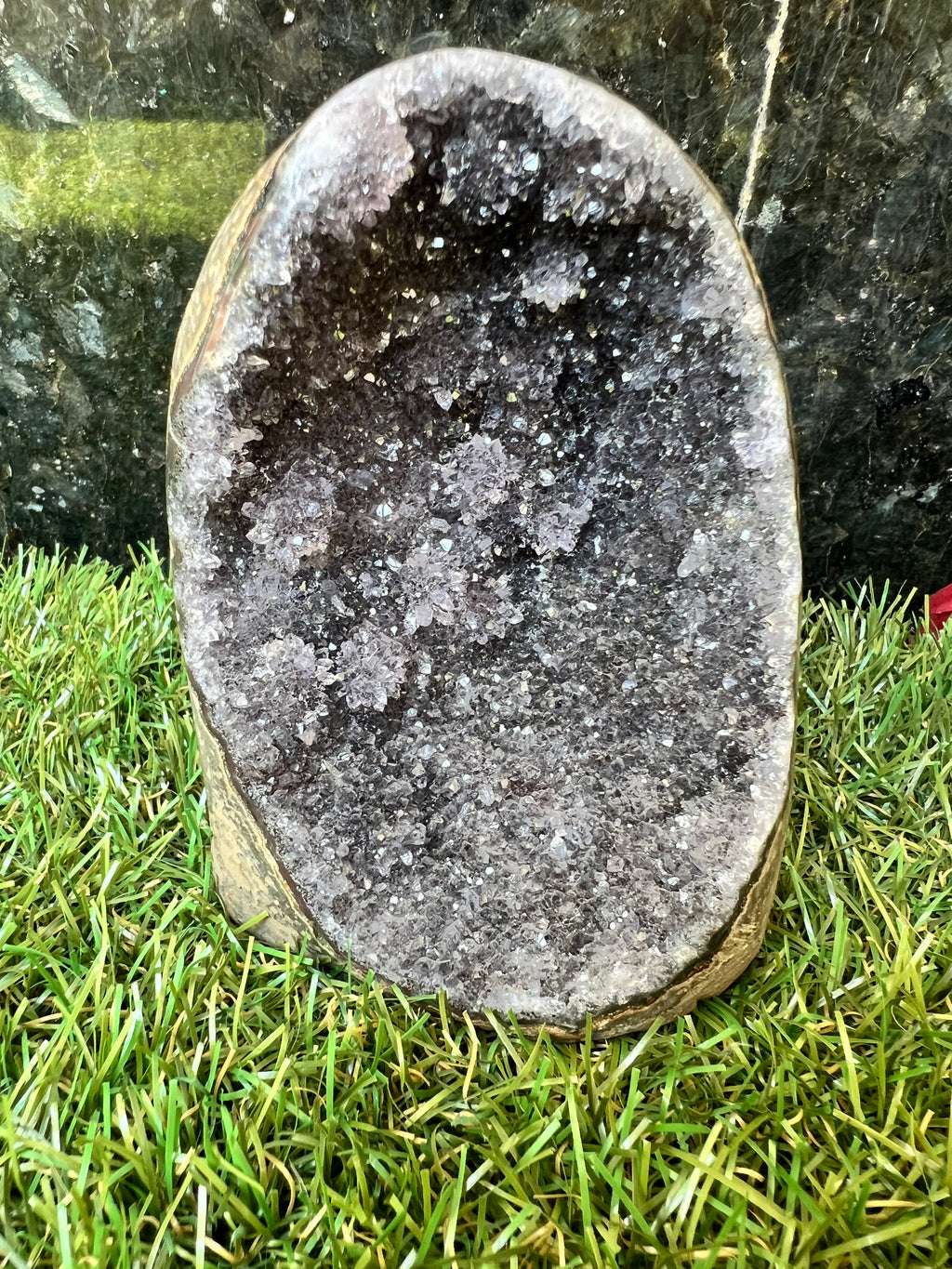 Natural Amethyst Druzy Freeform – Polished Standing Crystal | 723 g
