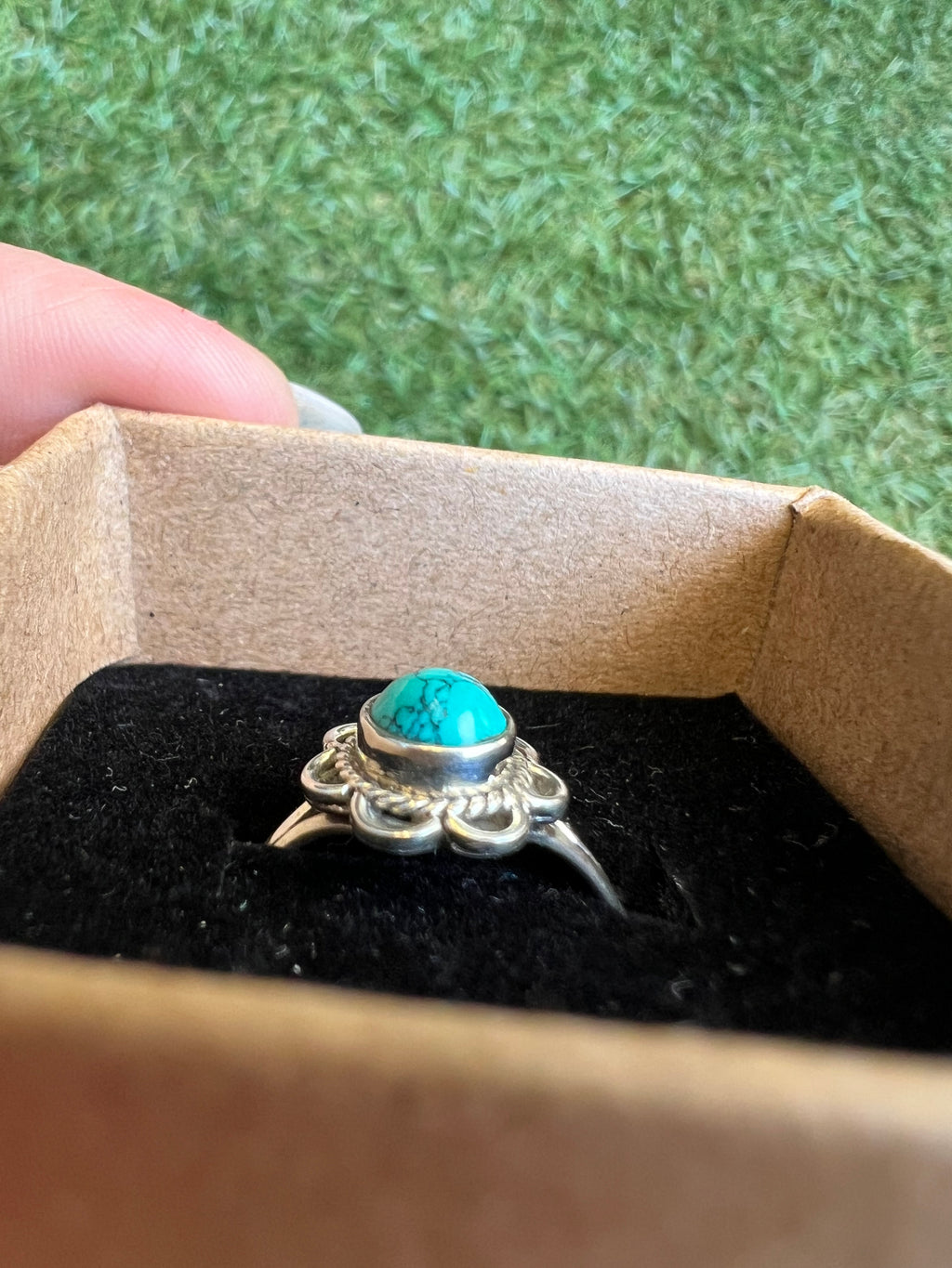 Howlite Ring in 925 Italian Sterling Silver