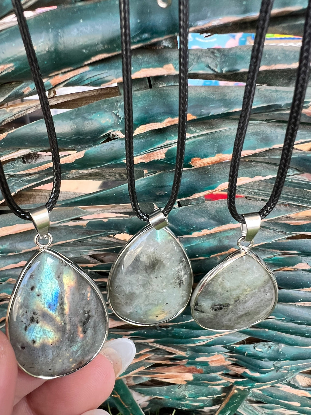 Labradorite Silver-Plated Teardrop Necklace – Protection, Intuition & Transformation