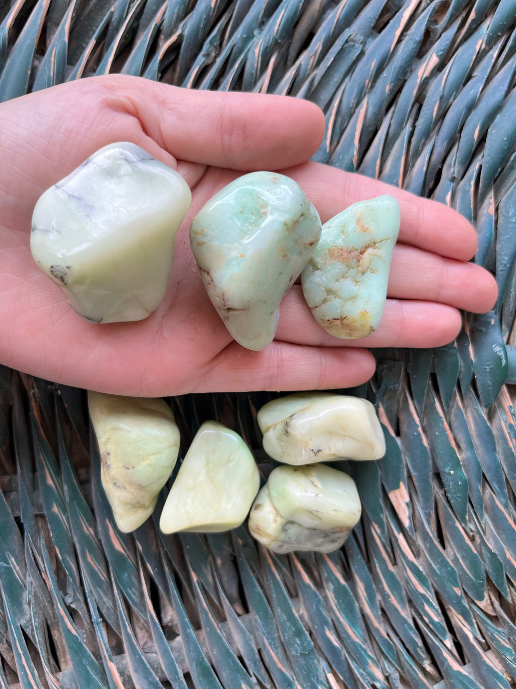 Natural Polished Chrysoprase Tumbles
