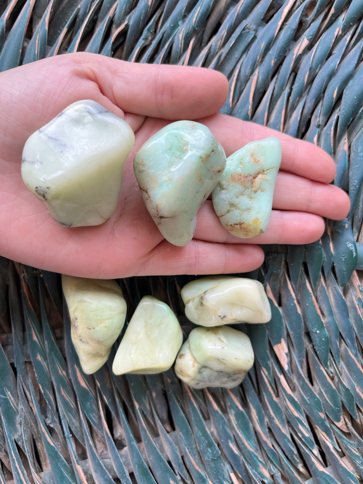 Natural Polished Chrysoprase Tumbles