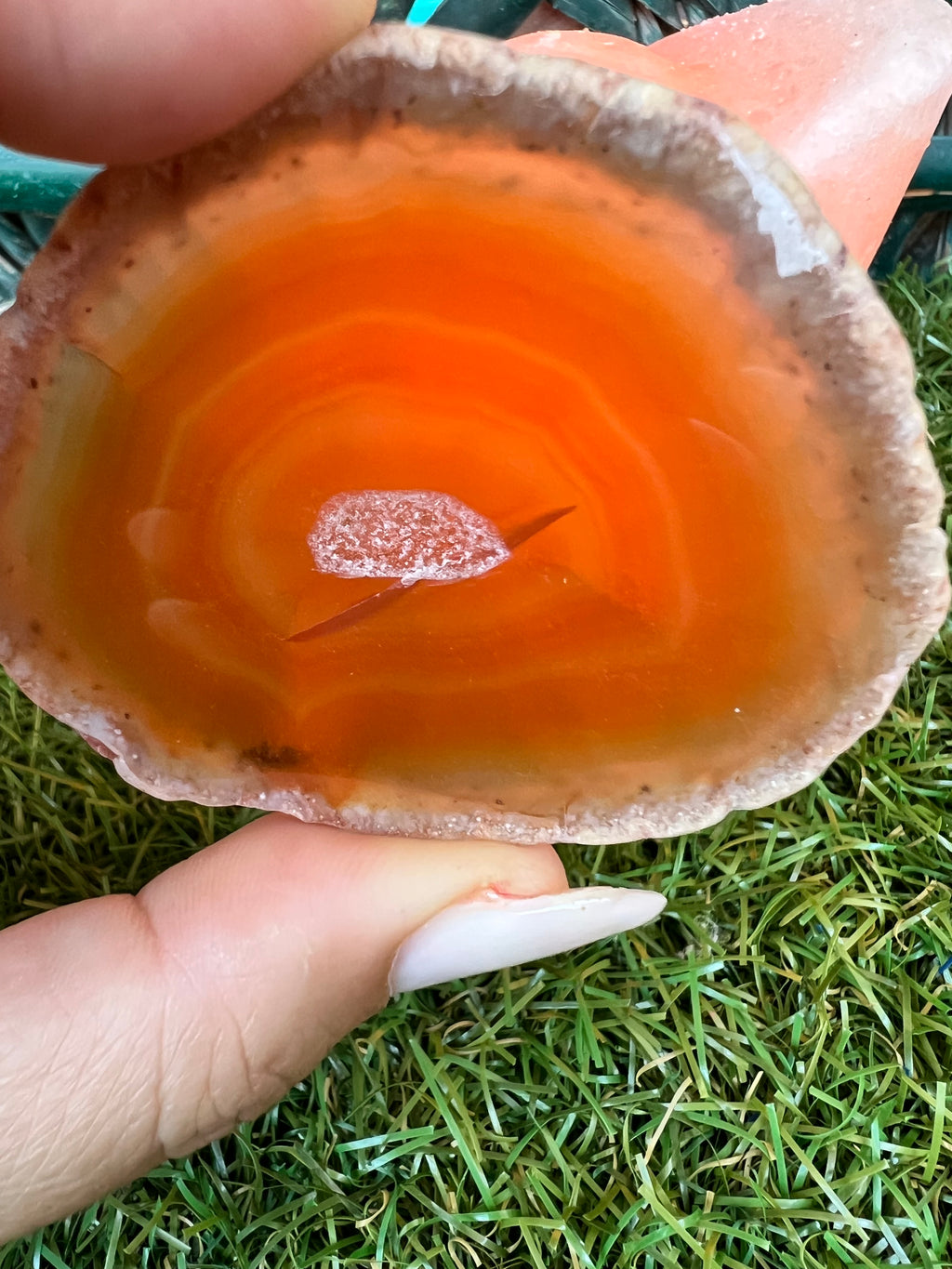 Natural Druzy Agate Slice – Energy, Balance & Protection | 38 g