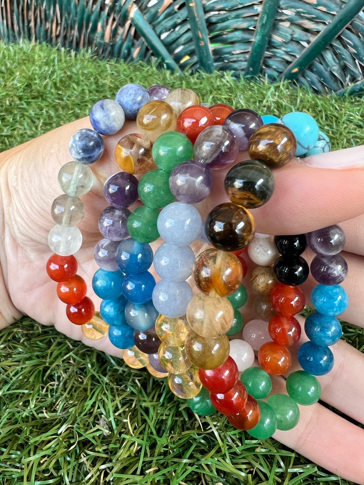 Natural Seven Chakra Gemstone Bracelet – Balance, Energy & Alignment | 8mm