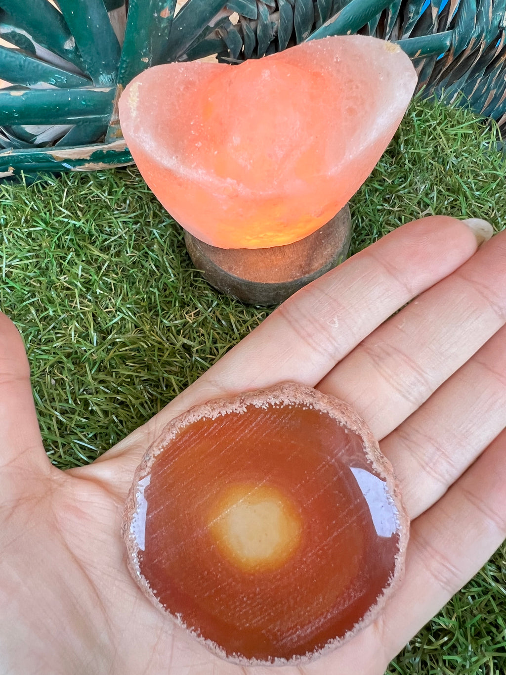Natural Agate Eye Slice – Grounding, Balance & Protection | 36 g