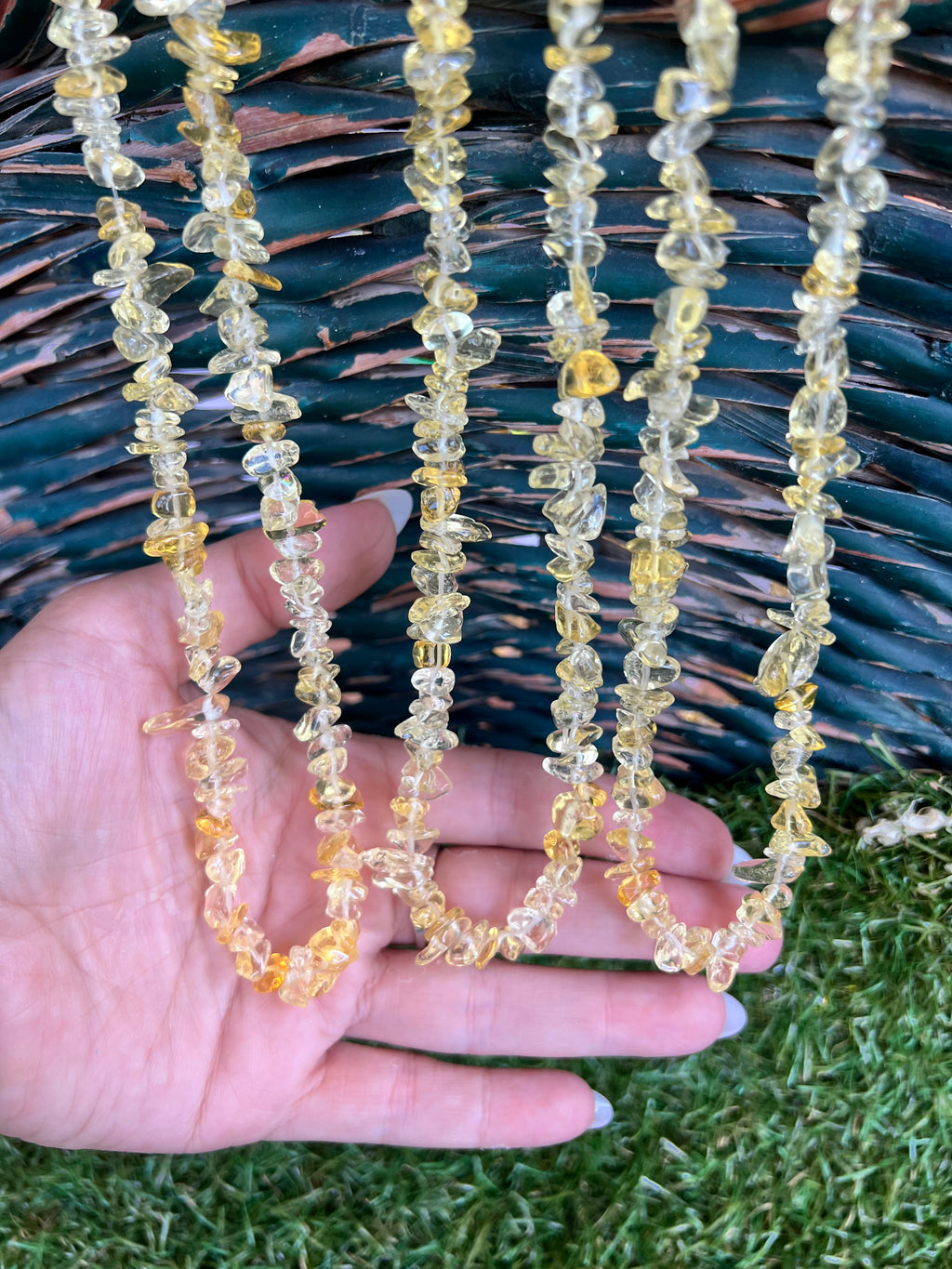 Natural Citrine Chip Necklace | Genuine Irregular Gemstone Chips | Abundance, Success & Positive Energy