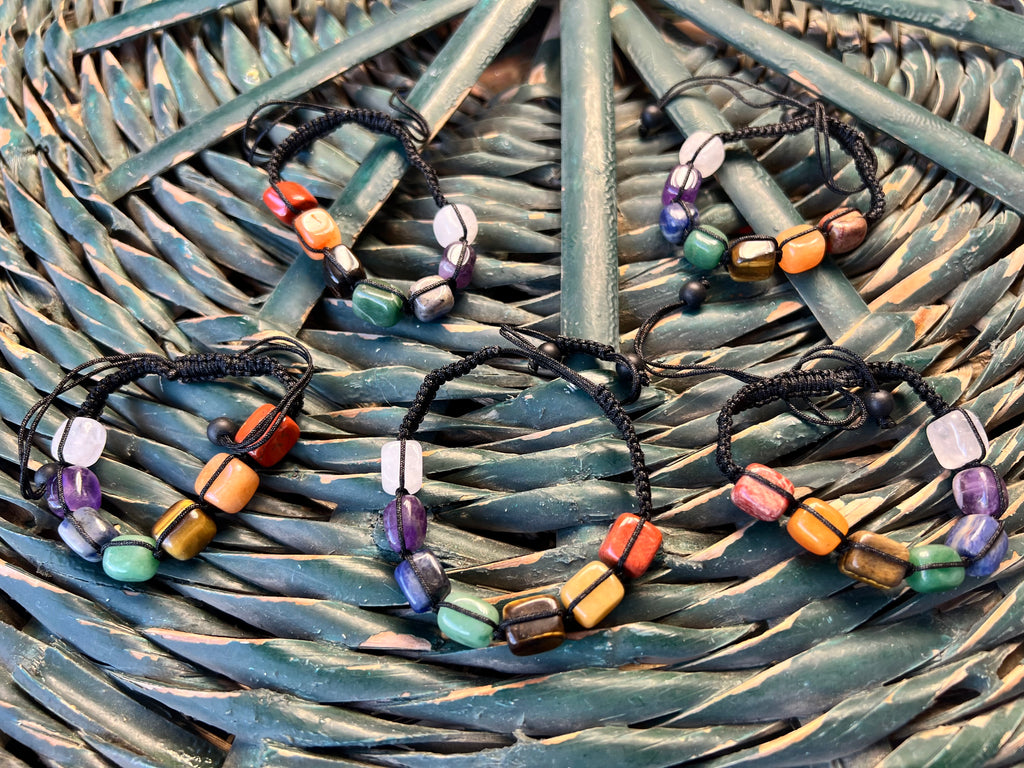 Natural 7 Chakra Crystal Bracelet | Energy Balance • Meditation • Healing