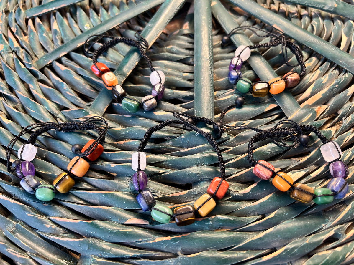 Natural 7 Chakra Crystal Bracelet | Energy Balance • Meditation • Healing