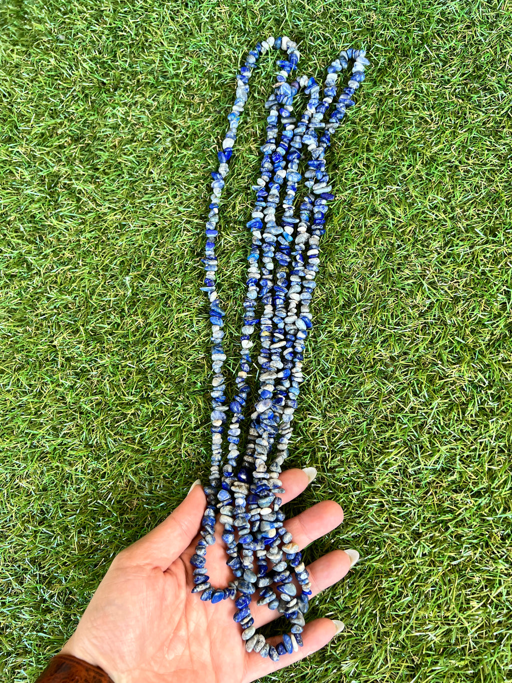 Natural Lapis Lazuli Chip Necklace | Genuine Irregular Gemstone Chips | Wisdom, Truth & Inner Power