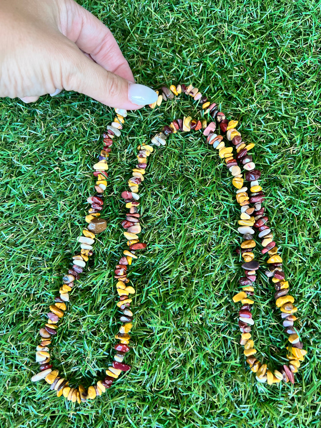Natural Mookaite Jasper Chip Necklace | Genuine Irregular Gemstone Chips | Strength, Confidence & New Beginnings