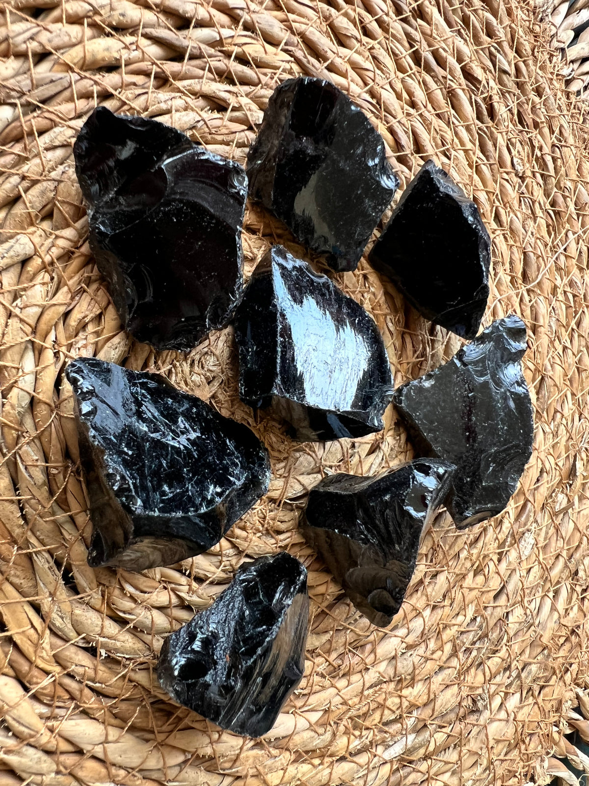 Natural Raw Black Obsidian