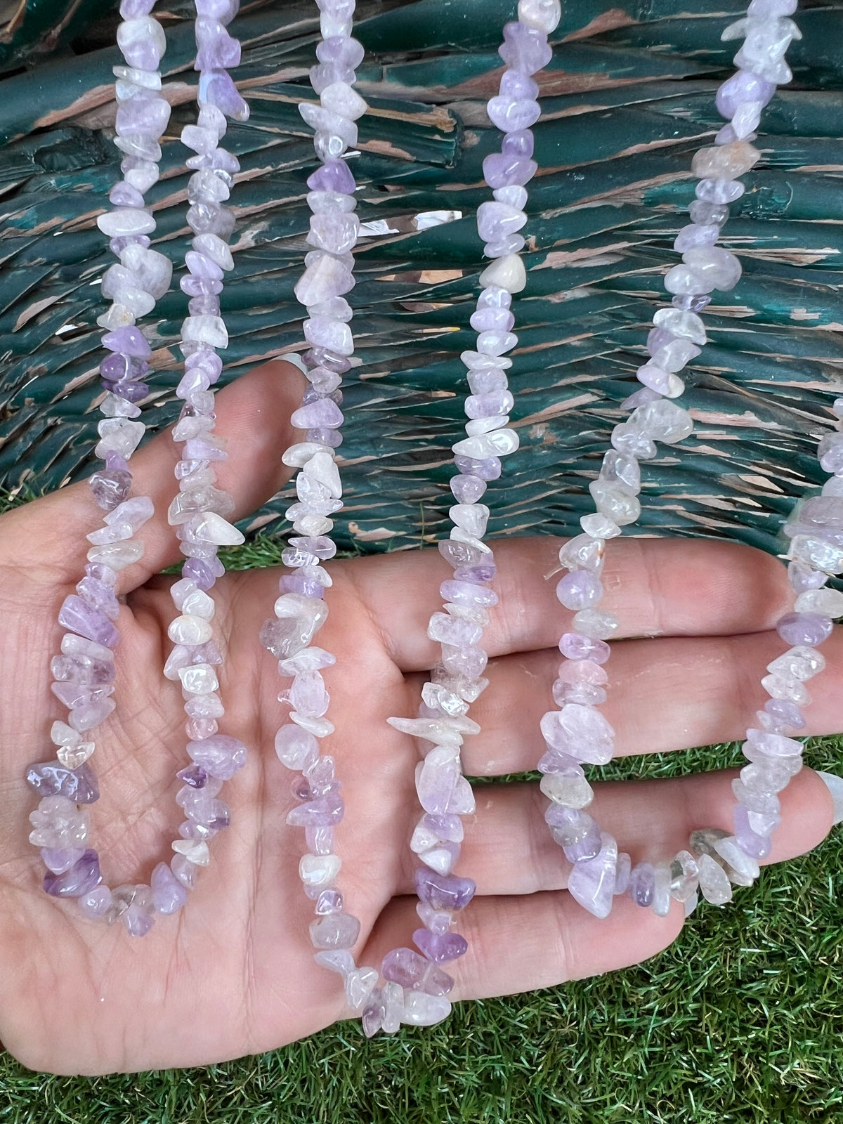 Natural Lavender Amethyst Chip Necklace | Genuine Irregular Gemstone Chips | Peace, Intuition & Spiritual Protection