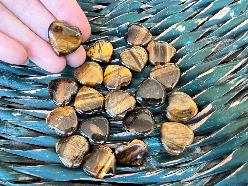 Natural Tiger’s Eye Mini Crystal Heart