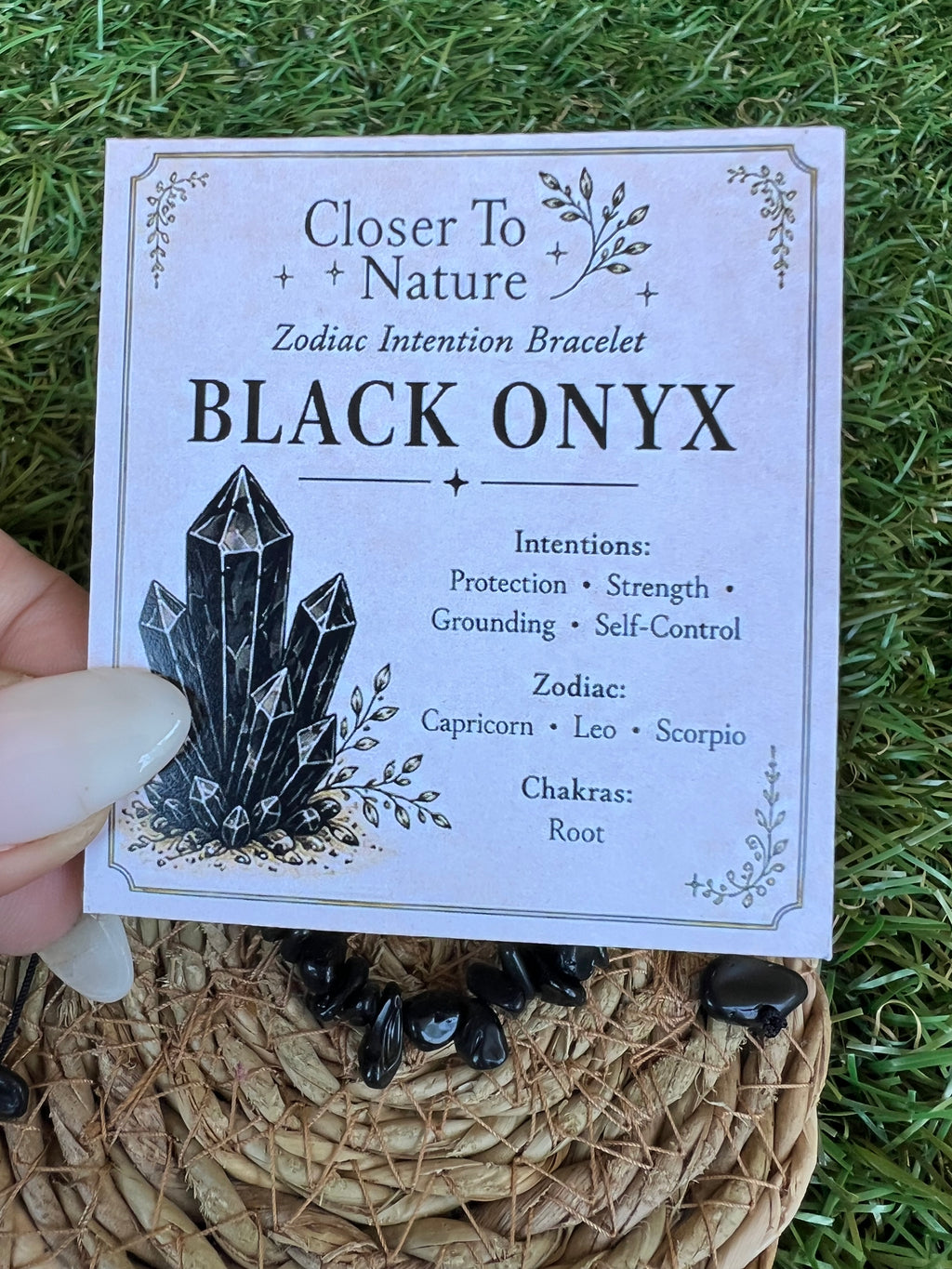 Natural Black Onyx Zodiac Bracelet – Protection, Strength & Grounding | Capricorn, Leo & Scorpio