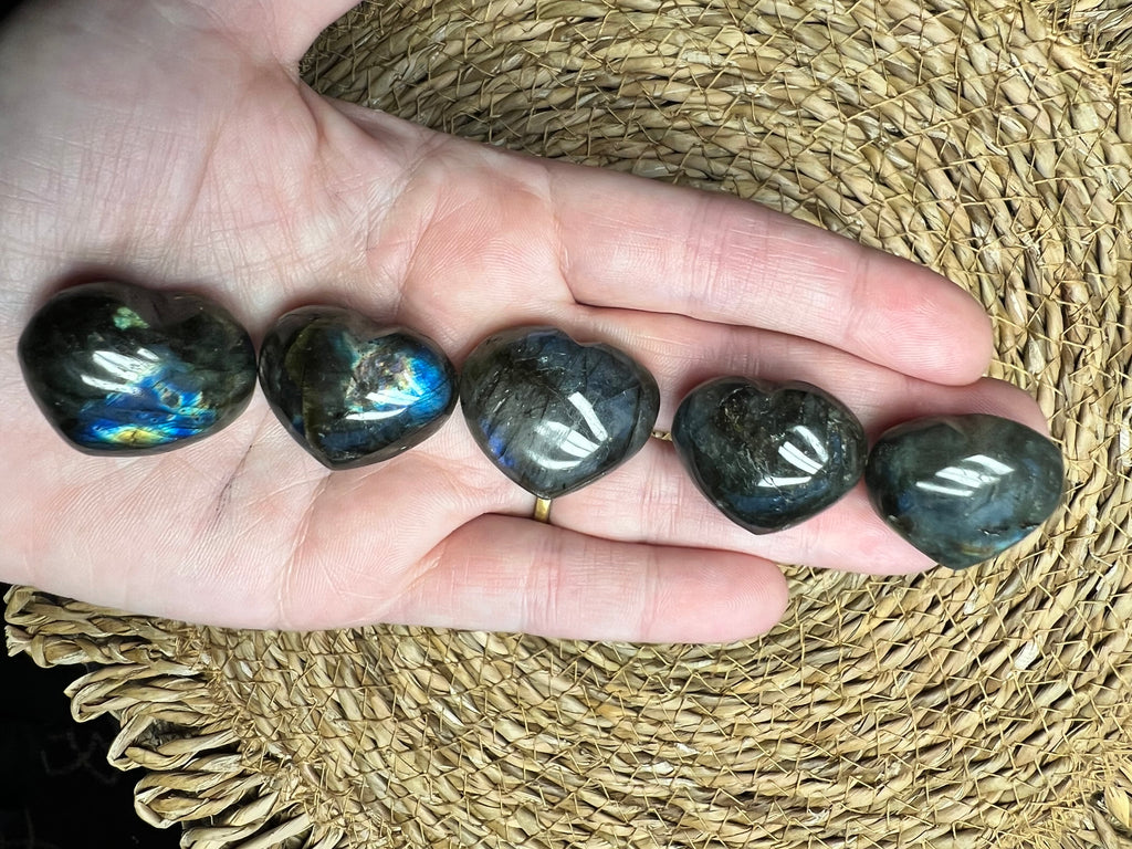 Natural Labradorite Heart