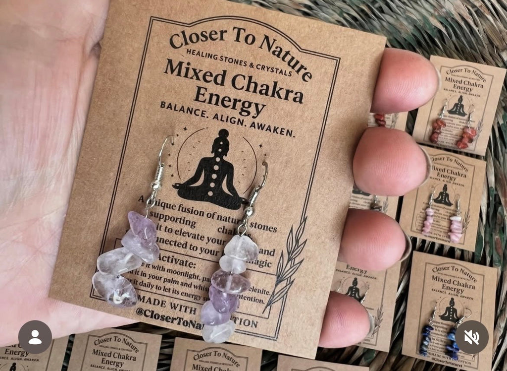 Natural Crystal Chip Earrings Collection