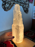 Natural Selenite Tower Lamp – Cleansing & Peace ~ 3 KG