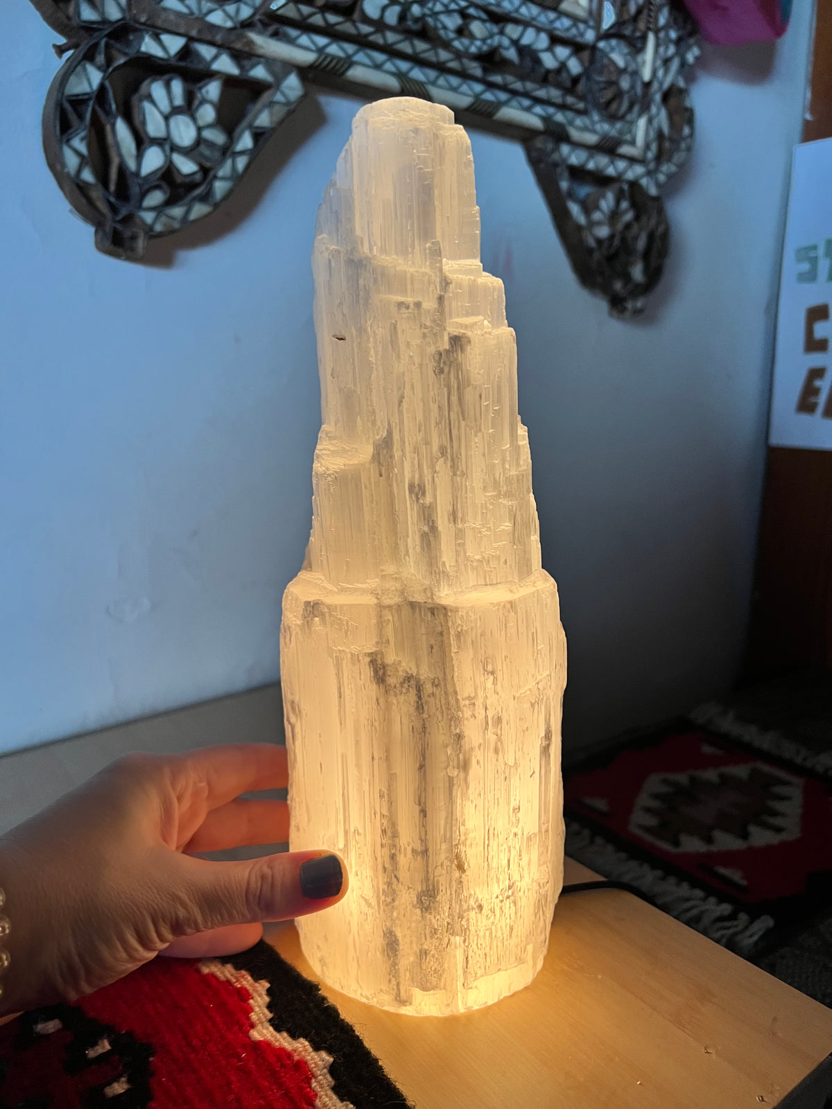 Natural Selenite Tower Lamp – Cleansing & Peace ~ 3 KG