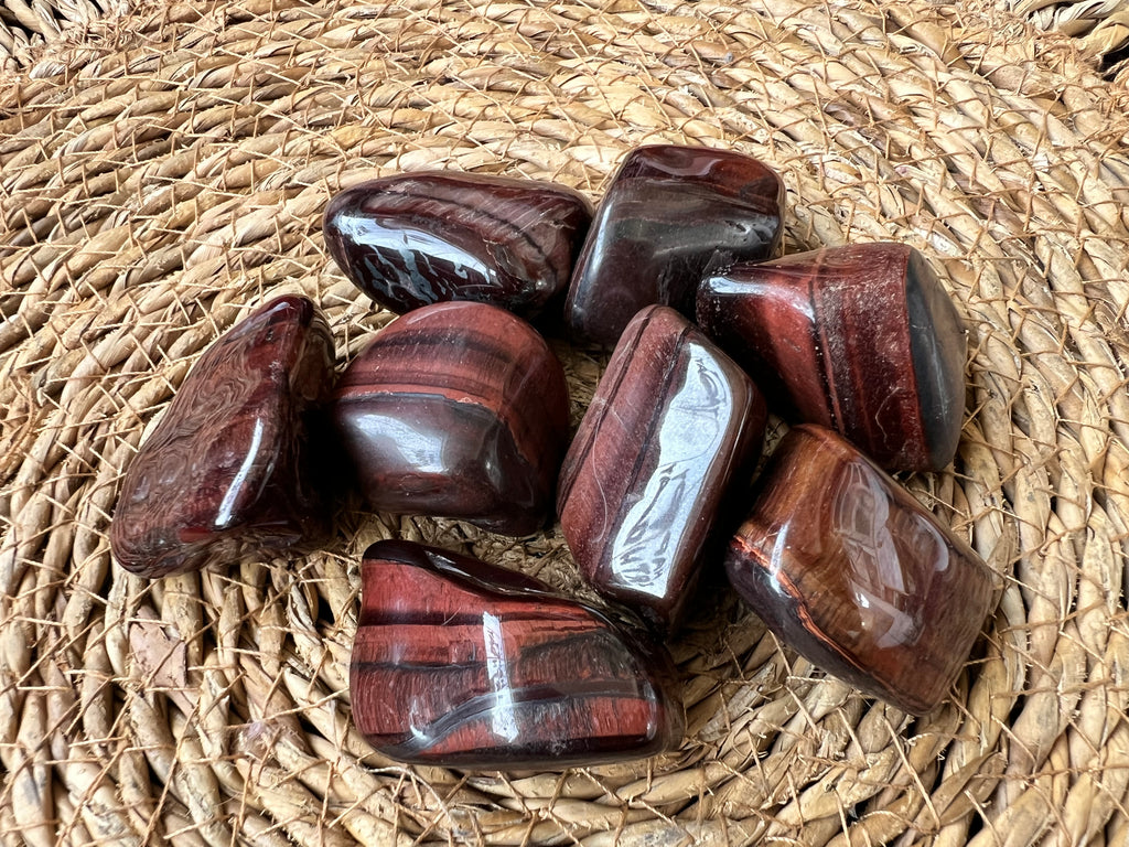 Polished Red Tiger’s Eye Tumble Stone