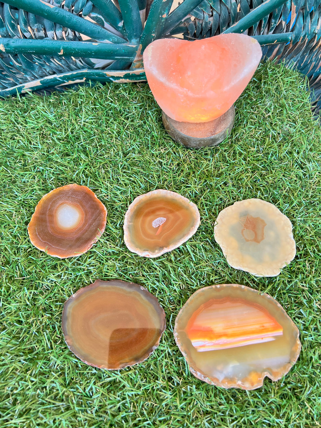 Natural Druzy Agate Slice – Energy, Balance & Protection | 38 g
