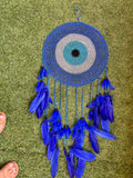 XL Blue Dream Catcher – Protection, Peace & Positive Energy | Large Feather Wall Hanging