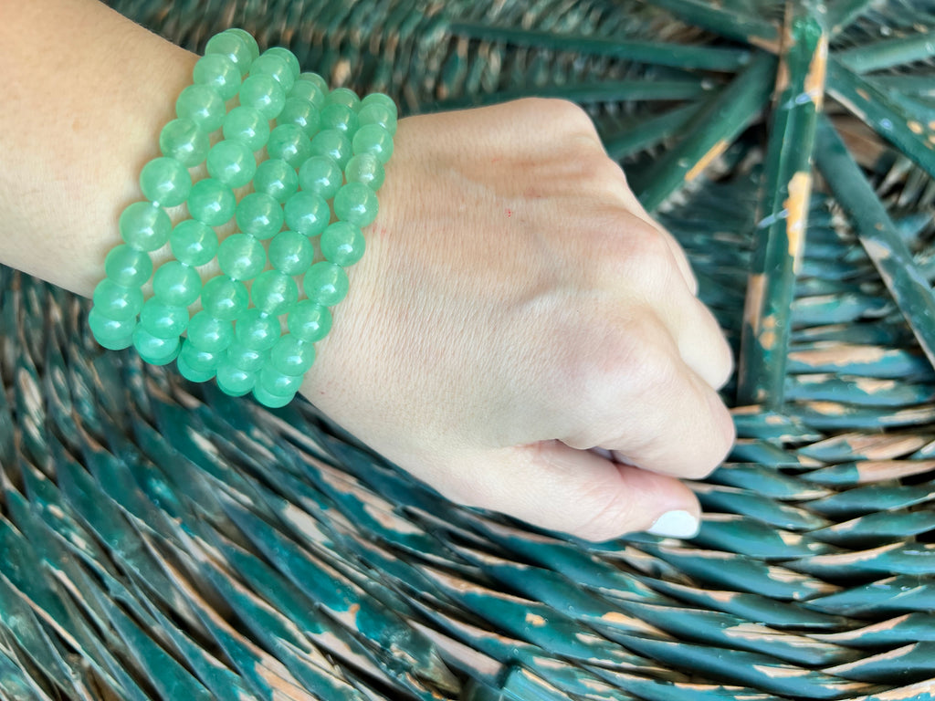 Natural Green Aventurine 8mm Beaded Bracelet | Luck, Prosperity & Opportunity Crystal Bracelet